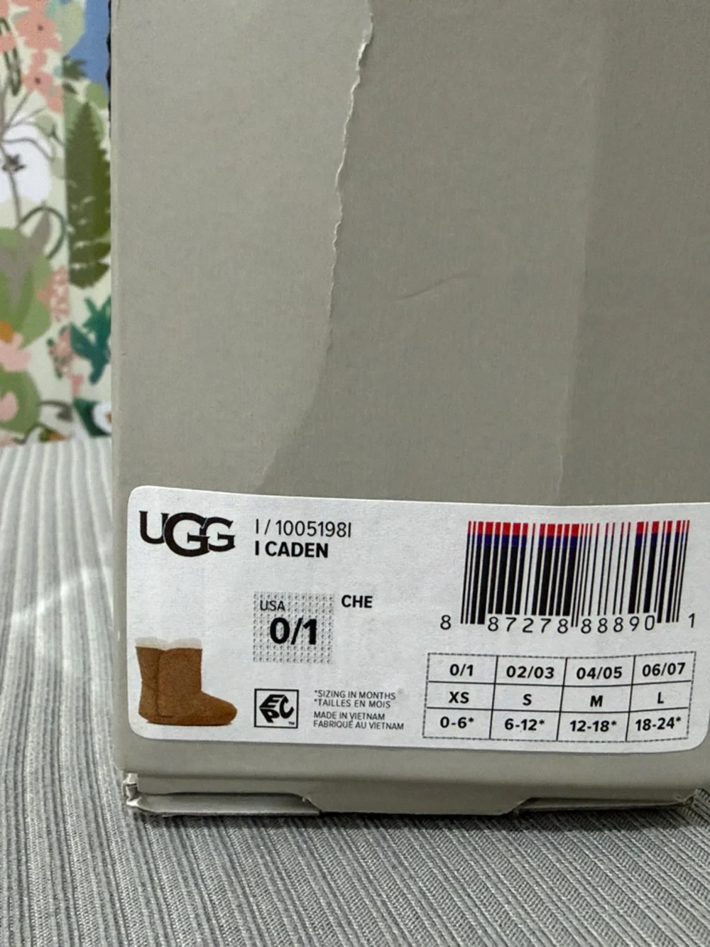 UGG Chestnut Infant Booties with Plush Shearling